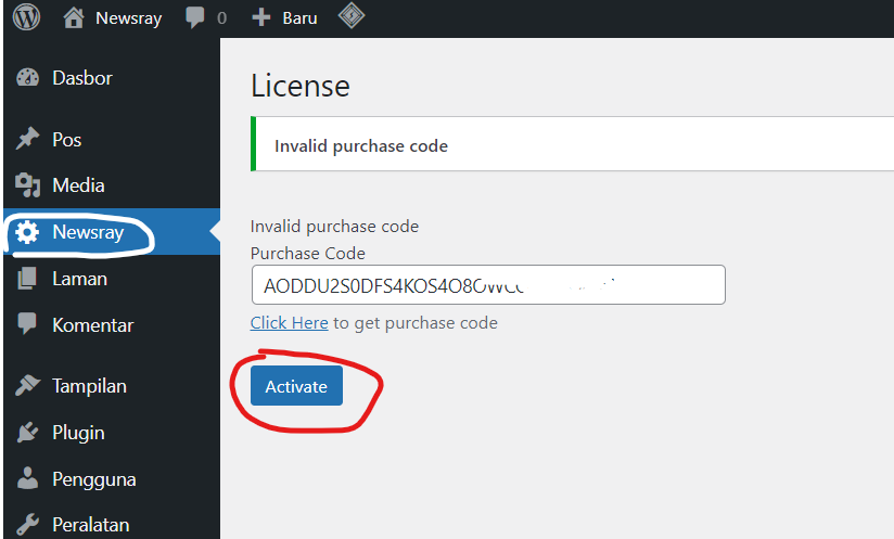 cara install tema newsray